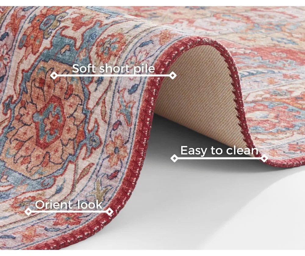 Tehlovočervený koberec Nouristan Sylla, 80 x 150 cm