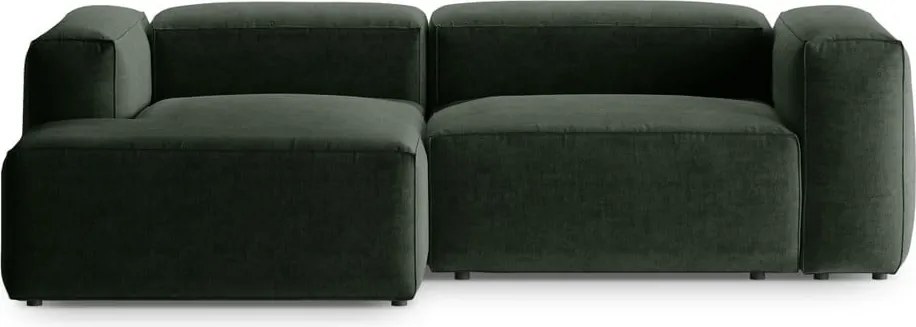 Zelená rohová pohovka (ľavý roh/s leňoškou) Bergamo – Cosmopolitan Design