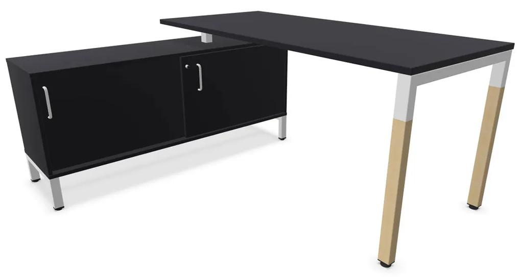 CS5040 Písací stôl 4-L LWM 180 cm so skrinkou