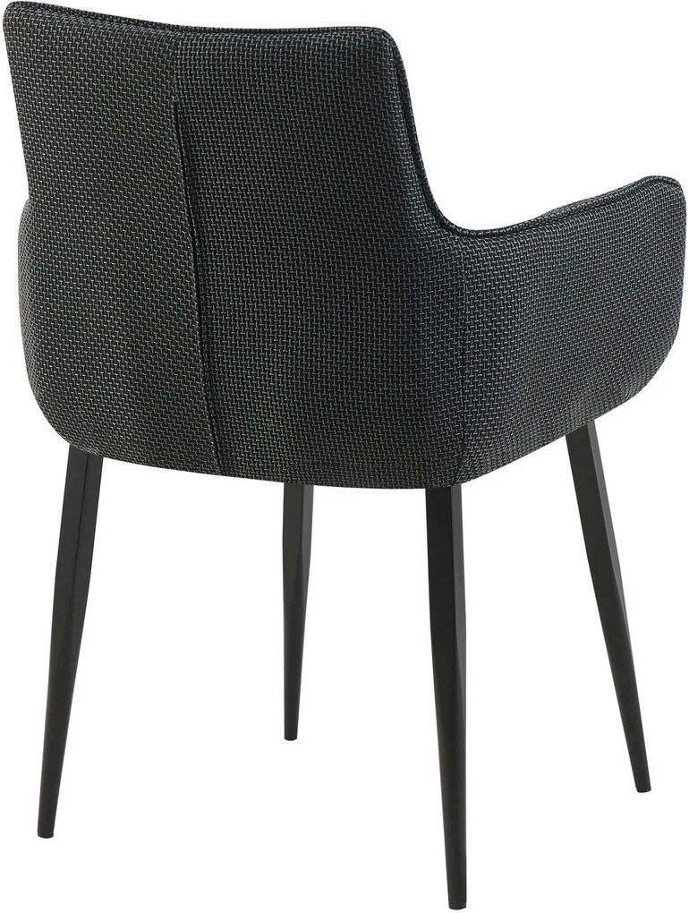 Stolička Tirana látka čierna - titánovo sivá