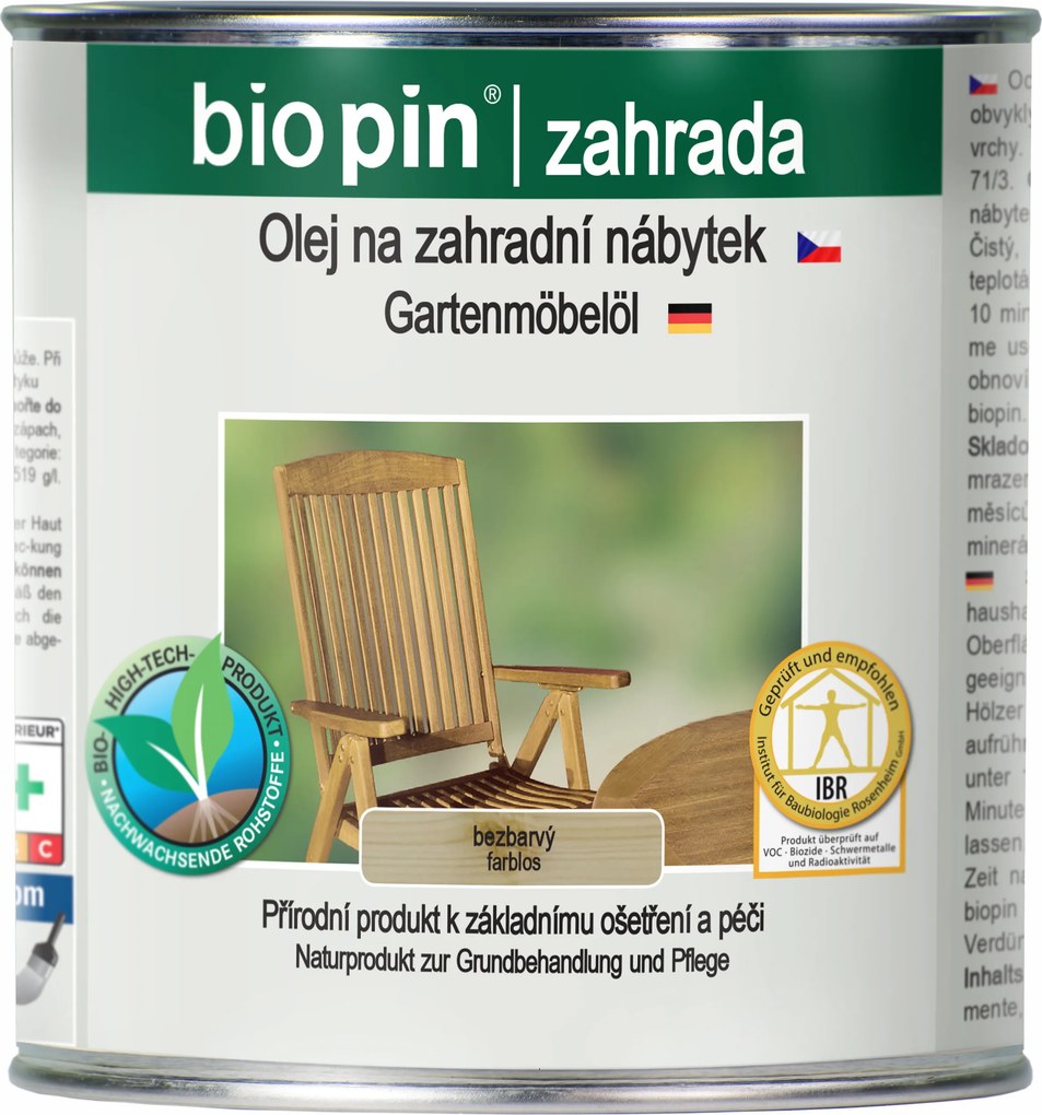 Olej na záhradný nábytok BioPin