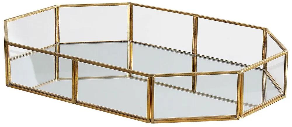 Dekoratívny zrkadlový podnos zlatý CHABRIS Beliani