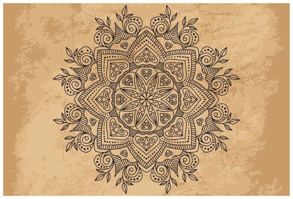 Samolepiaca tapeta Mandala so starodávnym nádychom