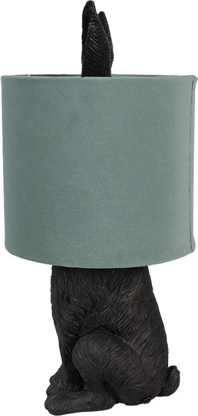 Black & Olive RABBIT veľkonočná lampa