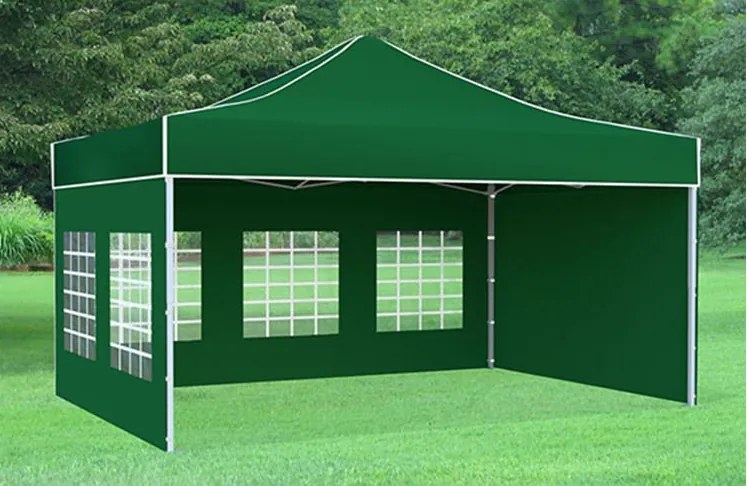 Nožnicový stan POLOPROFI PLUS 3x4,5 m zelený