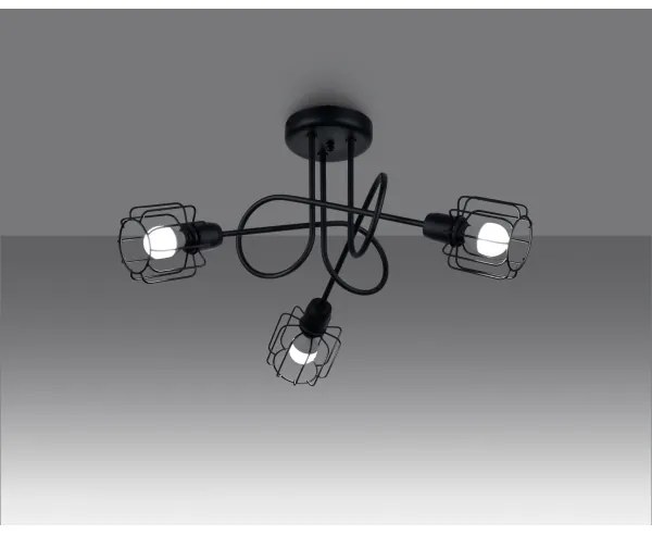 Sollux SL.1118 - Luster na tyči BELUCI 3xE14/40W/230V čierna