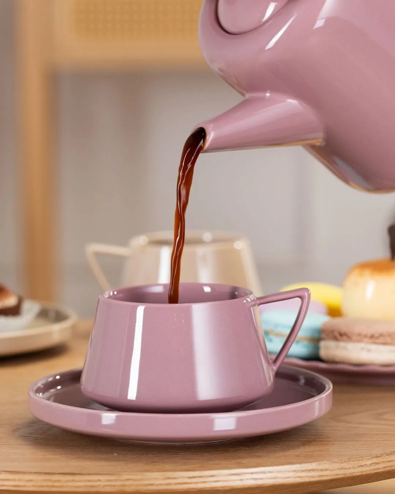 Porcelánová šálka s podšálkou Luna 200 ml sada 2ks