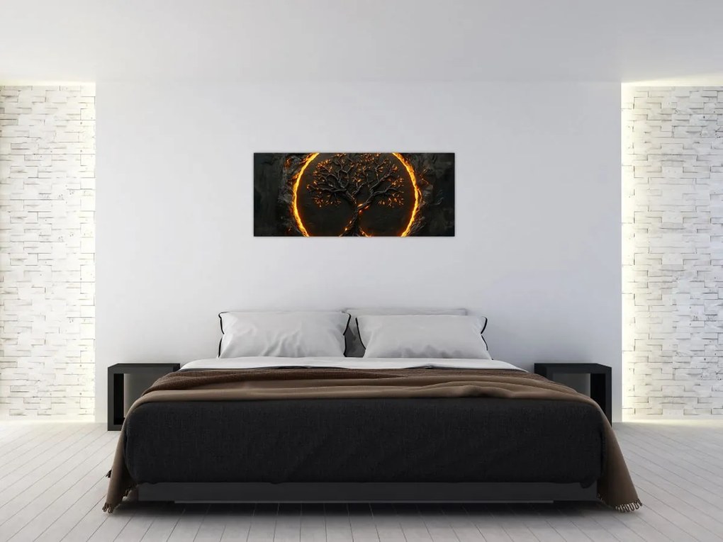 Obraz – Strom života v láve II. (120x50 cm)