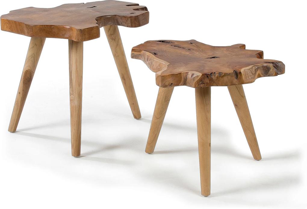 LA FORMA Odkladací stolík Harris / set 2 ks 43 × 46 × 56 cm / 51 × 50 × 60 cm