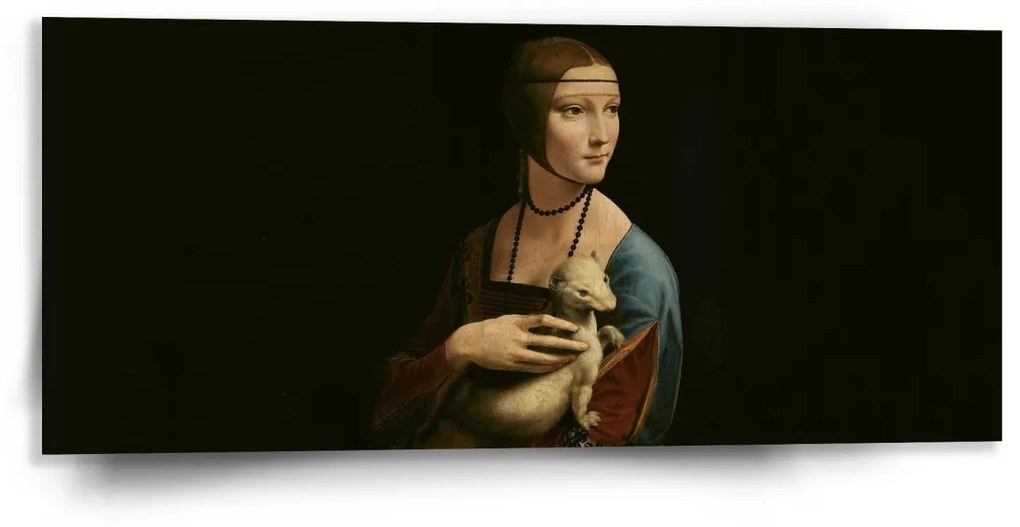 Sablio Obraz Dáma s hranostajom - Leonardo da Vinci - 110x50 cm