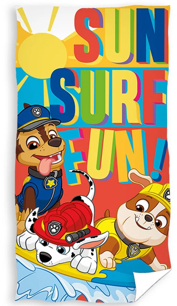 DETSKÝ BAVLNENÝ UTERÁK PAW PATROL 70X140 CM VZOROVANÝ