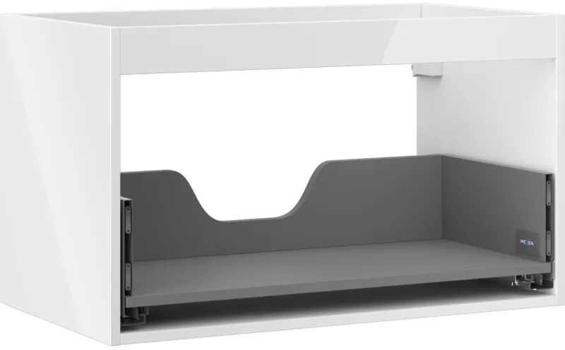 Mexen Box-A, závesná skrinka 80 cm, 1 zásuvka, biela lesklá, 91AX0-0800-470-1-00