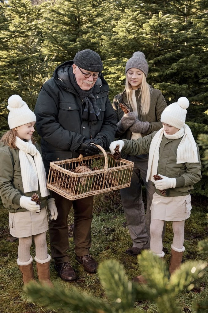 Ib Laursen Prútený kôš s uchom Oblong Open Braid 60 cm