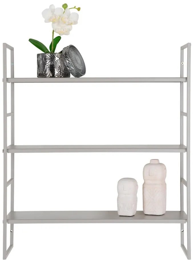 Svetlosivá poschodová kovová polica 48 cm Beja – House Nordic