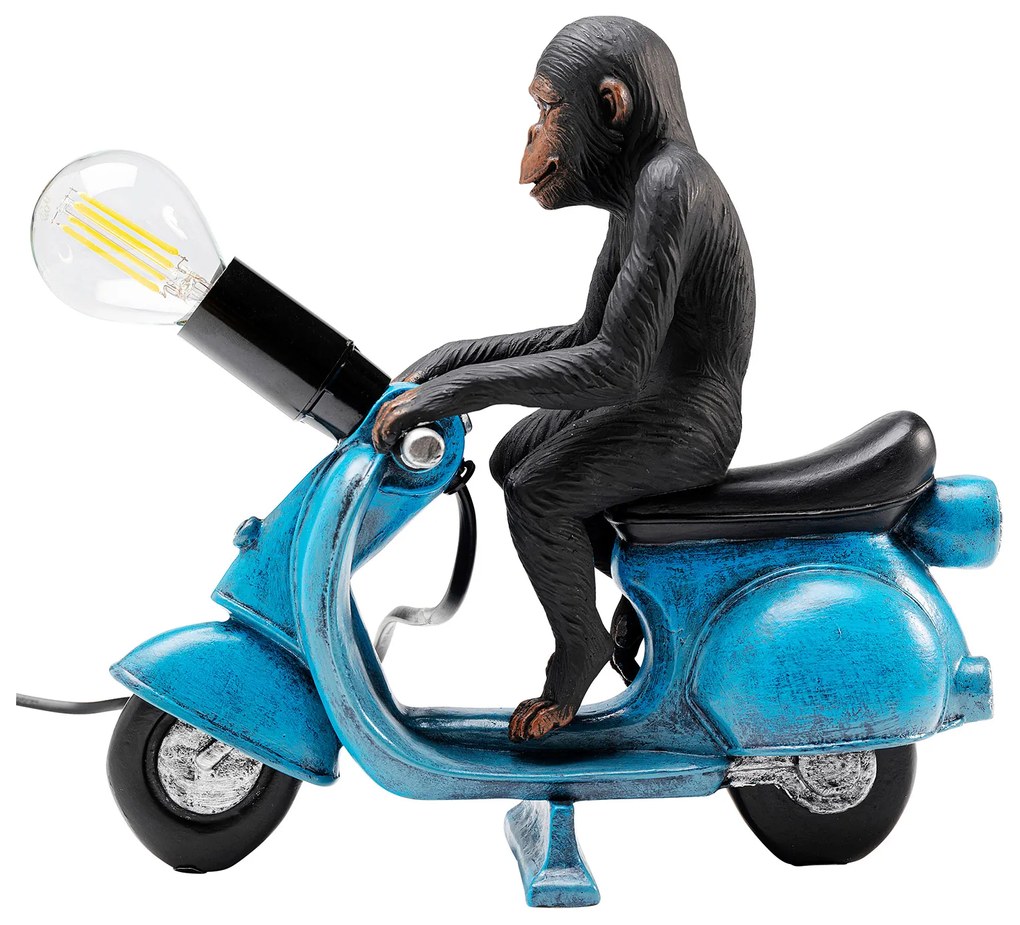 Monkey stolová lampa modro-čierna