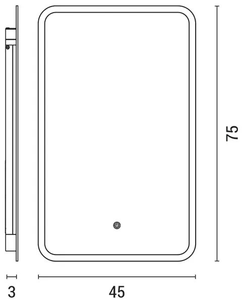 LED Kúpeľňové podsvietené zrkadlo LED/18W/230V 4000K IP44