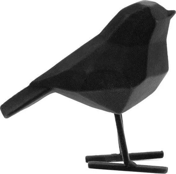 Čierna dekoratívna soška PT LIVING Bird, výška 17 cm