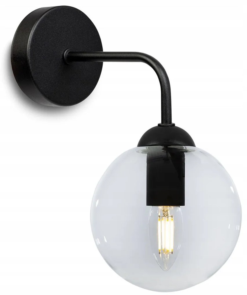 Nástenné svietidlo Paris, 1x sklenené tienidlo (výber z 3 farieb)