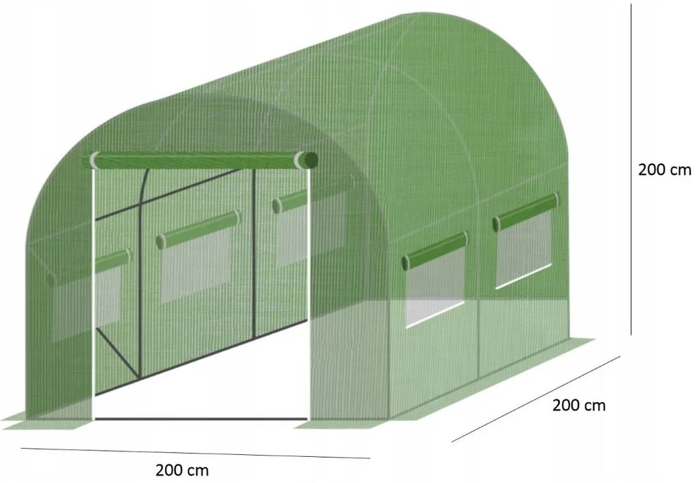 Foxigy Záhradný fóliovník 2x2m s UV filtrom STANDARD