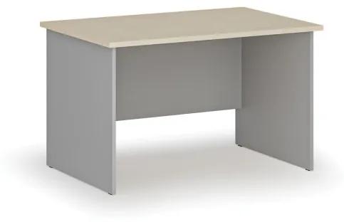 Kancelársky písací stôl rovný PRIMO GRAY, 1200 x 800 mm, sivá/breza