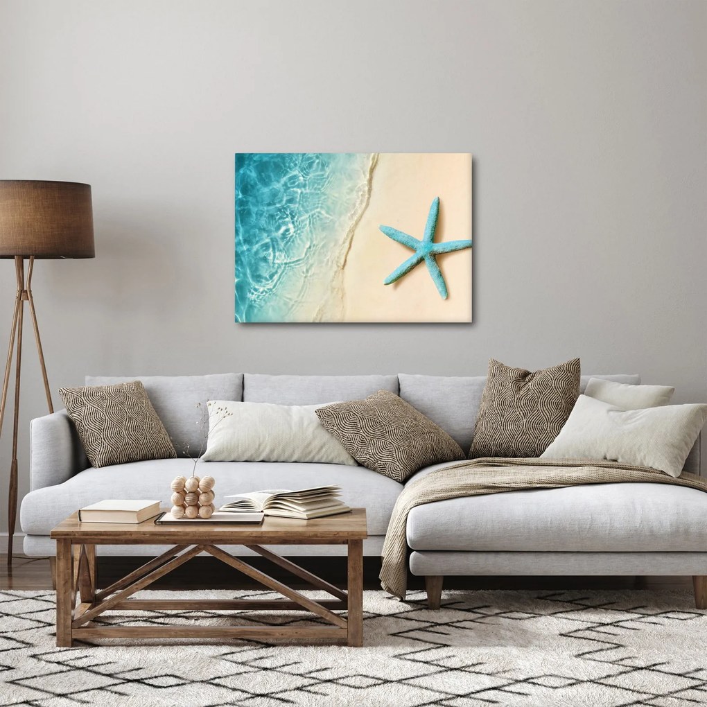 Obraz - Hviezdica na pláži (70x50 cm)