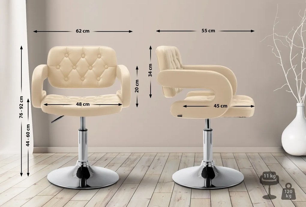 Stolička Dublin lounger - Krémová