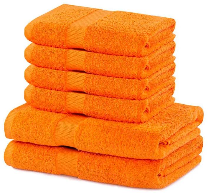 Sada froté uterákov a osušiek MARINA oranžová 6 ks