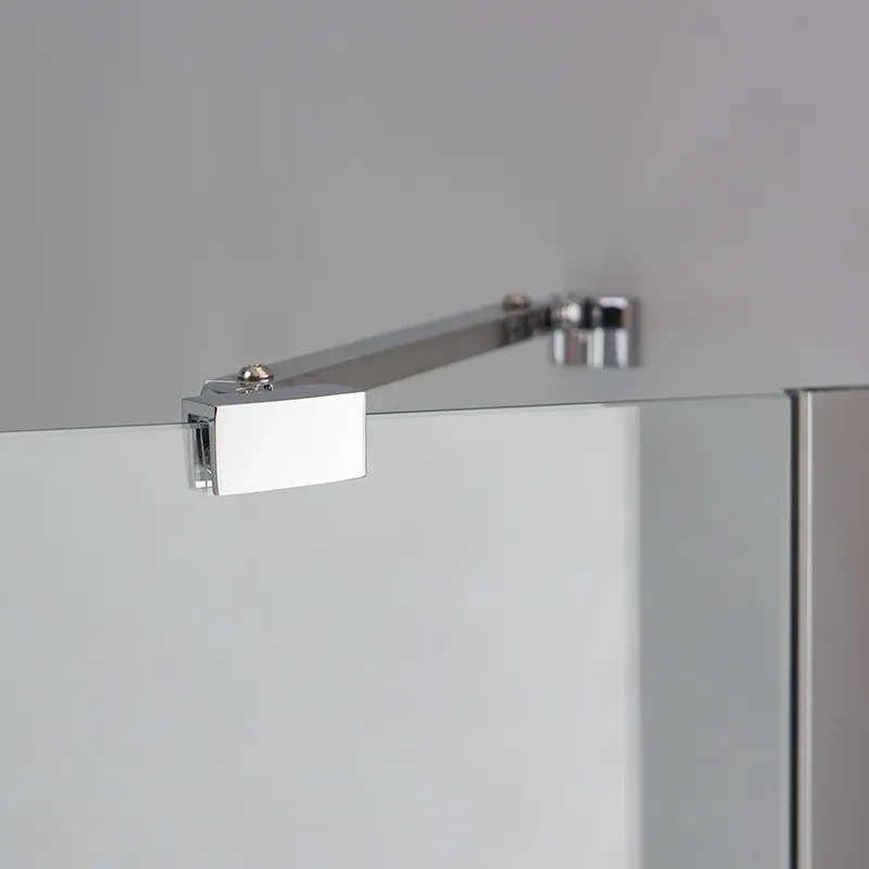 BPS-koupelny Štvrťkruhový sprchový kút KZ92 90x90 chróm/transparent - bez vaničky