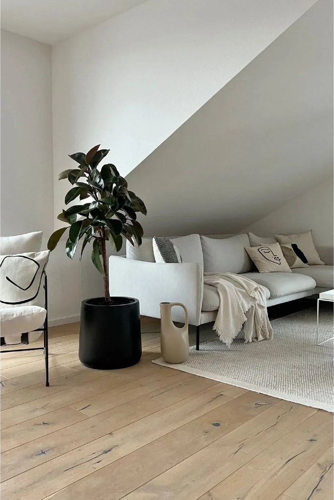 Kvetináč VEKRA, sklolaminát, výška 40 cm, čierna