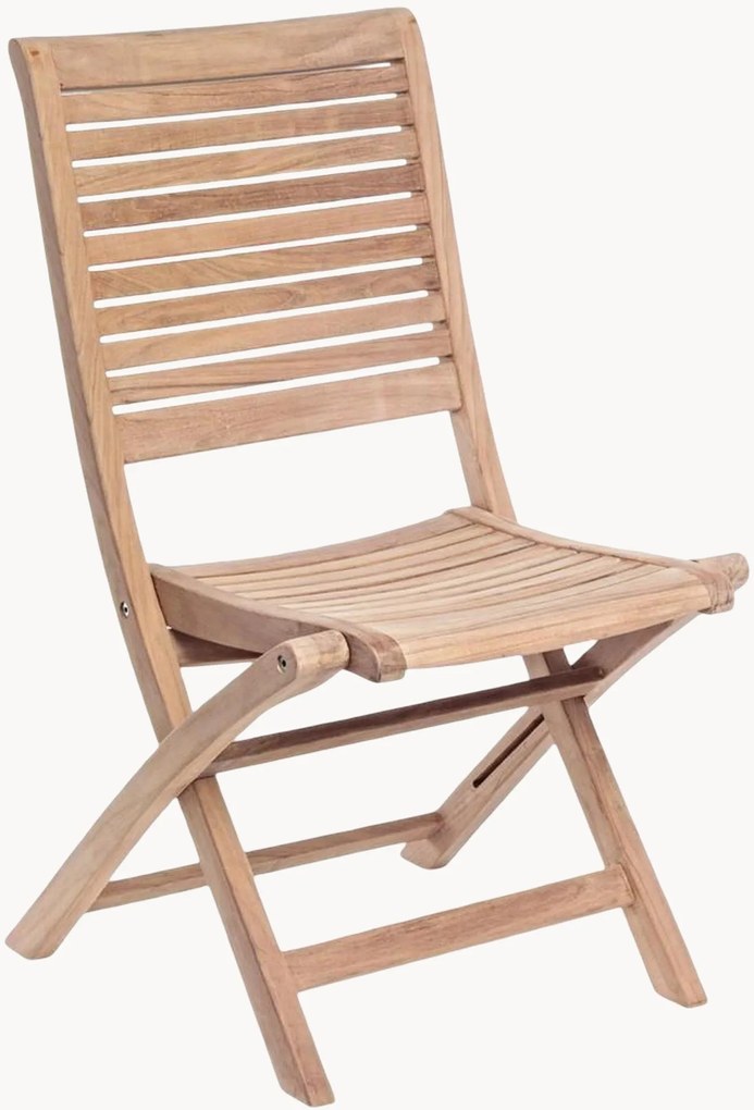 Skladacie záhradné jedálenské stoličky z tíkového dreva Maryland, 2 ks