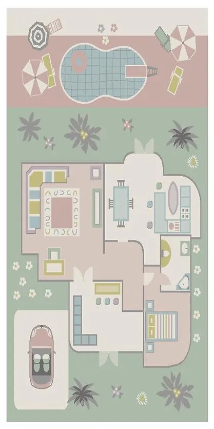 Koberec Frisee Bond Kids 1,6/2,3 40334 240 zelená