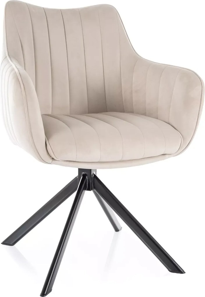 SI Azalia Velvet stolička svetlo béžová