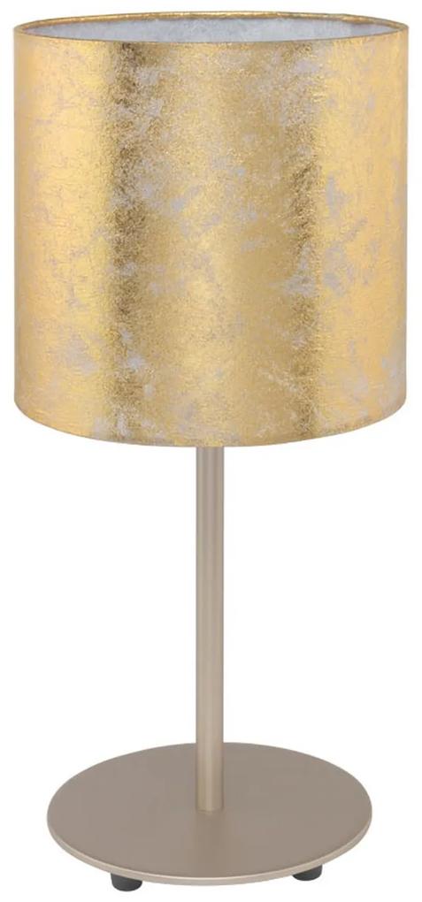 EGLO Klasická stolná lampa VISERBELLA, zlatá