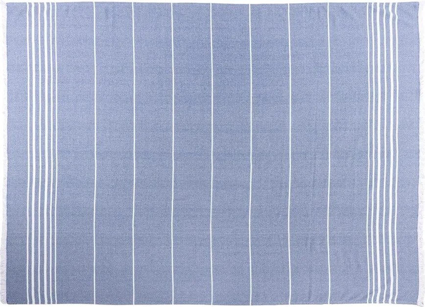 Modrá bavlnená deka 150x200 cm Solene – Tiseco Home Studio