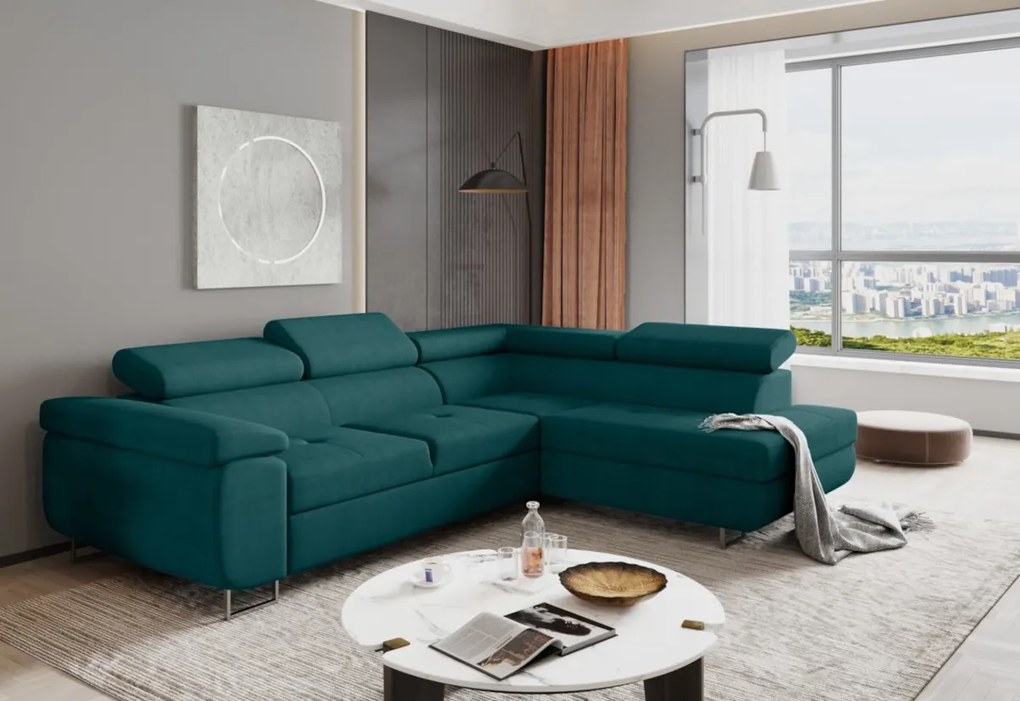 Rohová rozkladacia sedačka ASTON, 275x90x202, paros 05, pravá