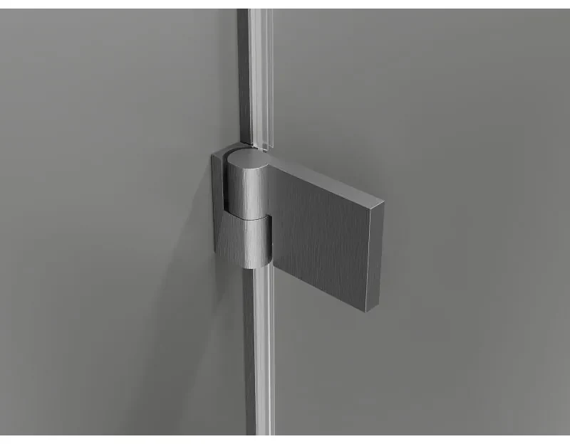 Mexen Lunar-B Duo výklopný sprchový kút 95 x 95 cm, číre sklo, brúsený grafit, 832-095L-095P-66-00