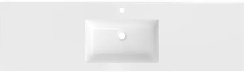 Mexen Otis, umývadlo na zapustenie 161 x 46,5 cm, biela lesklá, 25181600