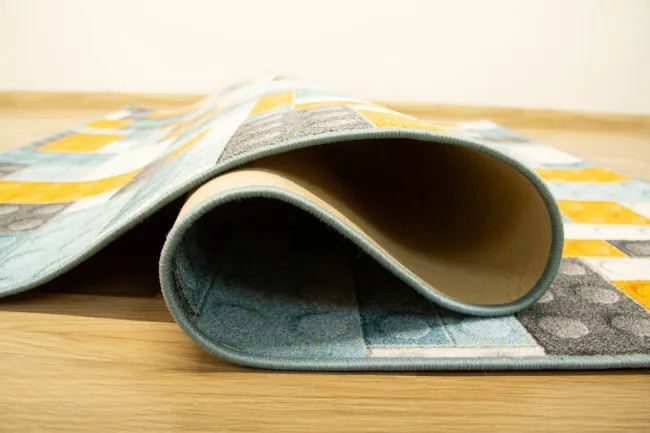 Dětský koberec kostky lego orange