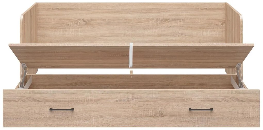 Jednolôžková rozkladacia posteľ 80 cm BRW Tetrix 13 (dub sonoma) (s úl. priestorom). Akcia -35%. Vlastná spoľahlivá doprava až k Vám domov. 1098495