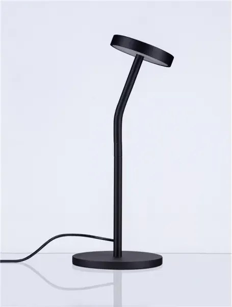 LED čierna stolná lampa Logos