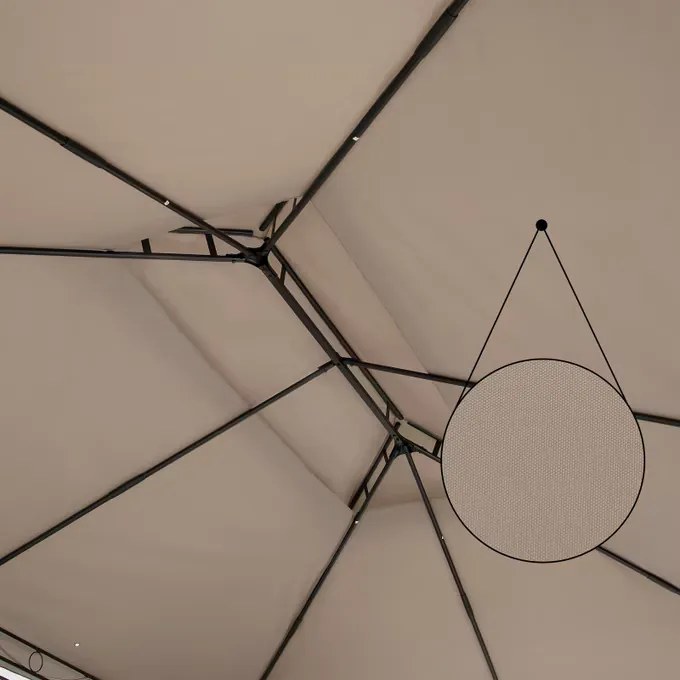 InternetovaZahrada Záhradný altánok Topas 4x3 m - taupe