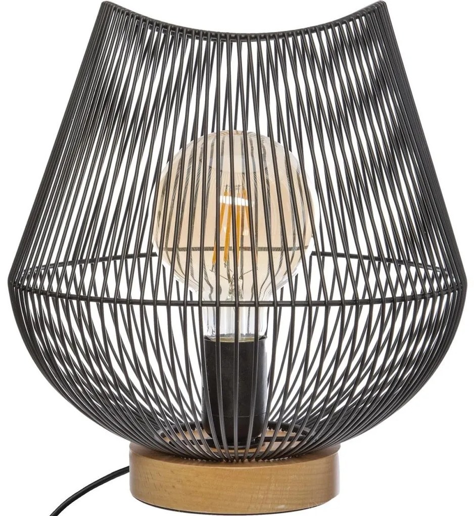 Drôtená stolová lampa Jena 28 cm čierna