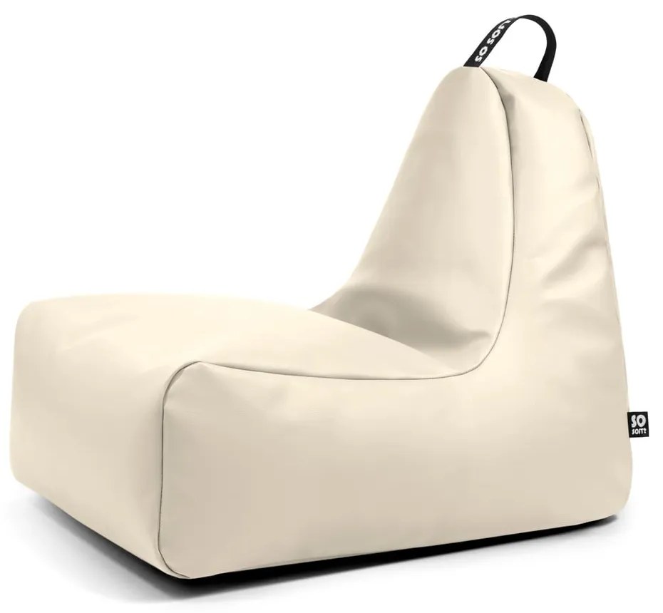 Béžový sedací vak z imitácie kože Chill L – So Soft?