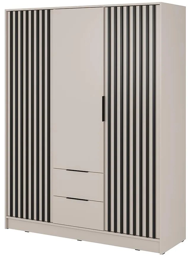 Skriňa Nelly 3d Kašmír/čierny pop