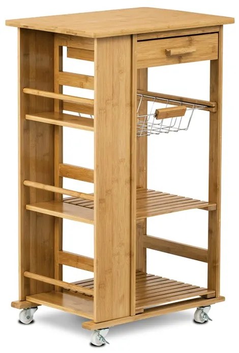 Autronic BONTEC Regál, bambus, prírodný, DR-046 Farba: Prírodné