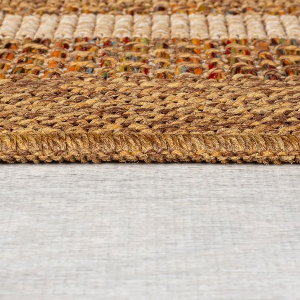 Vnútorný a vonkajší koberec v prírodnej farbe 200x290 cm Layla Border – Flair Rugs