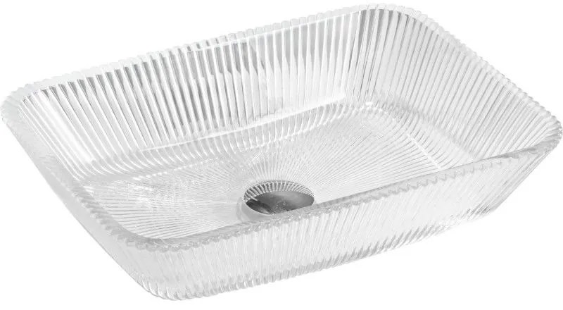 Mexen Tiva, sklenené umývadlo na dosku 46 × 33 cm, číra, 24184600