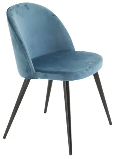 Velvet stolička modrá
