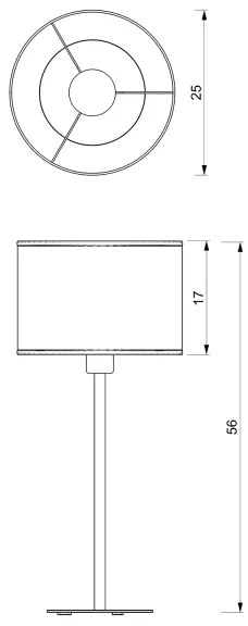 Stolná lampa LOFT SHADE 1xE27/60W/230V pr. 25 cm biela/zlatá