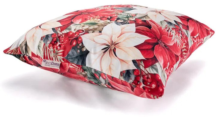 Sada 3 ks obliečok na vankúšiky RED POINSETTIA 45 x 45 cm
